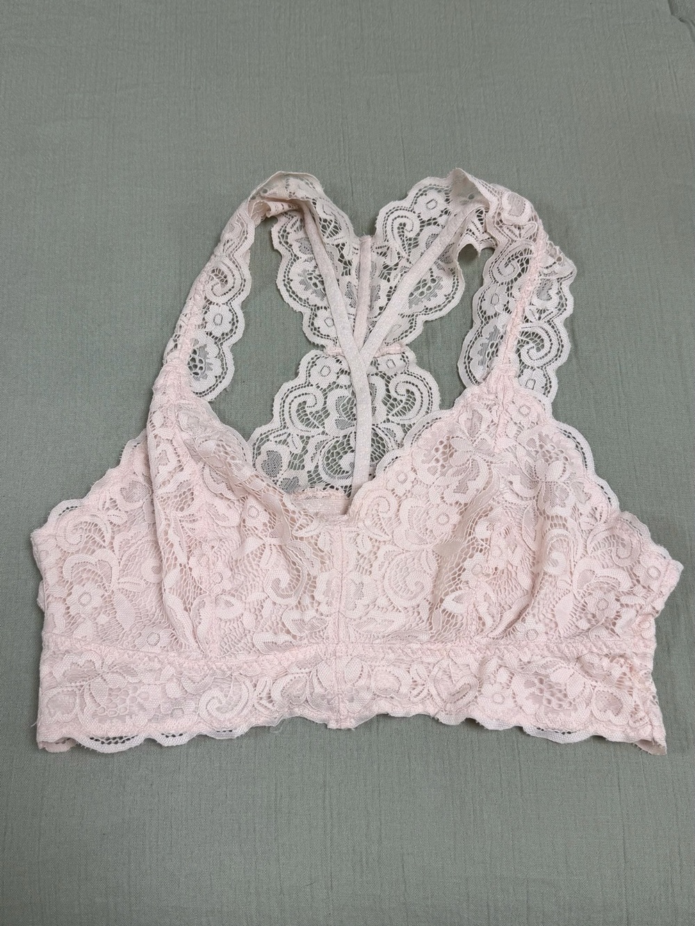 Serra Pink Lace Racerback Bralette
